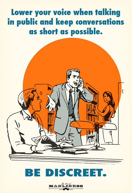 Affiches ter bevordering van de smartphone-etiquette