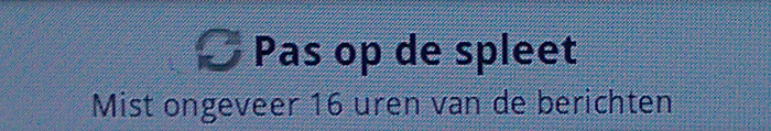 Pas op de spleet
